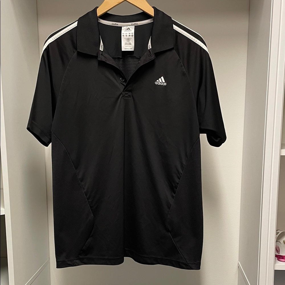 Adidas Clima365 Men's Polo Shirt in Black and White Size M